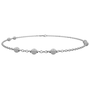 Nordahl Jewellery - SWEETS52 armbånd i sølv m. 7 grå månesten 829 011